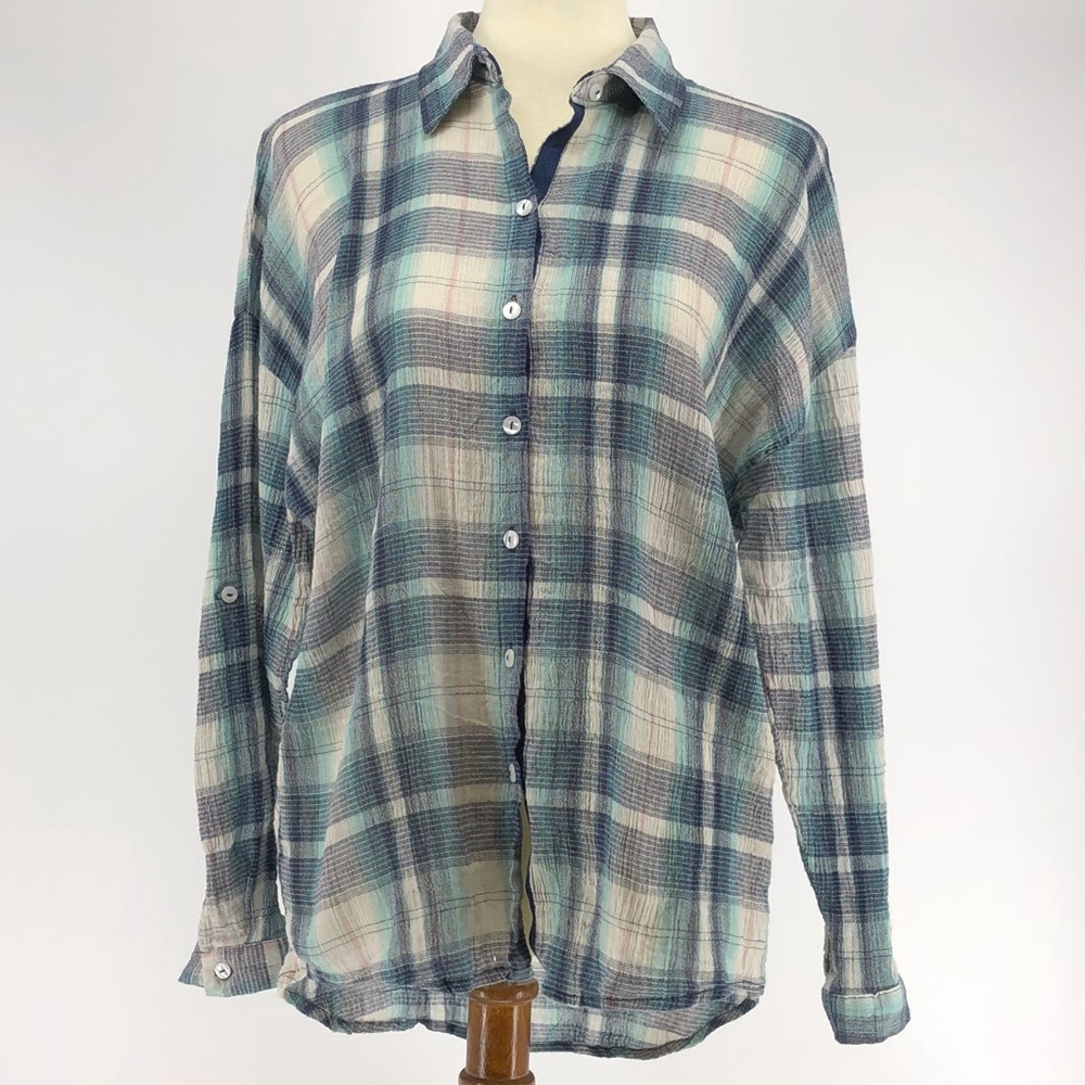 CLEARANCE 5 for $20 SALE Love Notes Plaid Button Front Shirt | E10007